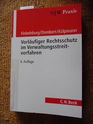 Seller image for Vorlufiger Rechtsschutz im Verwaltungsstreitverfahren for sale by Gebrauchtbcherlogistik  H.J. Lauterbach