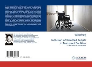 Imagen del vendedor de Inclusion of Disabled People in Transport Facilities : A Case Study on Badda Union a la venta por AHA-BUCH GmbH