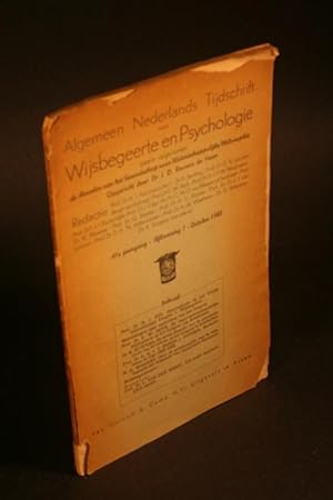 Image du vendeur pour Algemeen Nederlands Tijdschrift voor Wijsbegeerte en Psychologie, 41, 1, Oct. 1948. mis en vente par Steven Wolfe Books