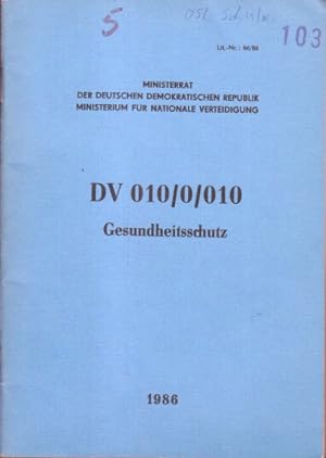 DV 010/0/010 - Gesundheitsschutz. Lit.-Nr. 86/86. Nationale Volksarmee.