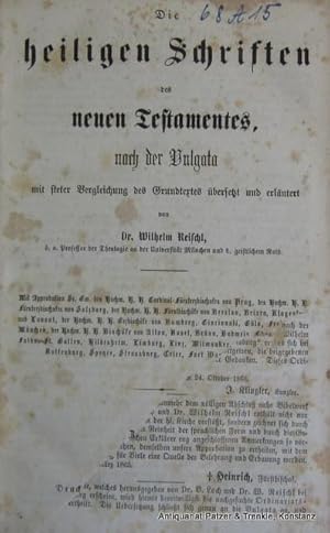 Image du vendeur pour nach der Vulgata . bersetzt und erlutert von Wilhelm Reischl. 2. Auflage. Regensburg, Manz, 1870. XLVIII, 1215 S. Halblederband der Zeit mit rckenprgunge; stark beschabt, vord. Gelenk tlw. aufgeplatzt. (Die heiligen Schriften des alten u. neuen Testaments, Bd. 4). mis en vente par Jrgen Patzer