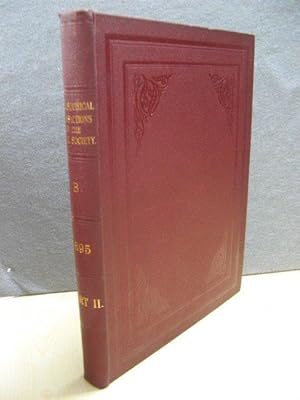 Philosophical Transactions of the Royal Society of London (B) 1895: Volume 186, Part II