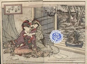 Bild des Verkufers fr TWO COLOR WOODBLOCK PRINTED SHUNGA [EROTIC] SHEETS. zum Verkauf von RARE ORIENTAL BOOK CO., ABAA, ILAB