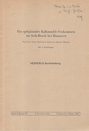 Bild des Verkufers fr Ein sptglaziales Kalkmudde-Vorkommen im Seck-Bruch bei Hannover zum Verkauf von HESPERUS Buchhandlung & Antiquariat