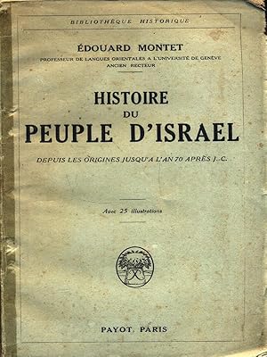 Imagen del vendedor de Histoire du peuple d'Israel a la venta por Librodifaccia