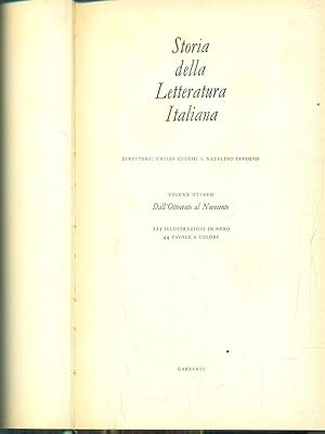 Immagine del venditore per Storia della letteratura italiana. Vol VIII Dall'Ottocento al novecento venduto da Librodifaccia