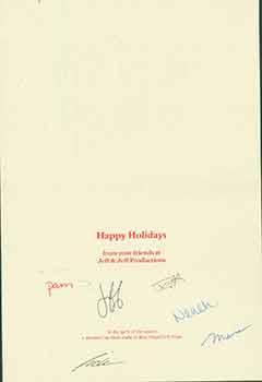 Holiday card addressed to Herb Yellin of the Lord John Press, from Jeff & Jeff Productions.