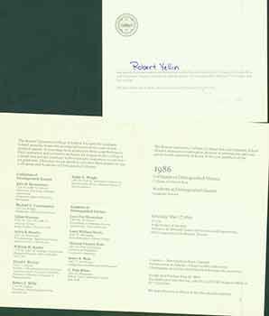 Invitation addressed to Mr. and Mrs. Herb Yellin of the Lord John Press from Boston University Co...