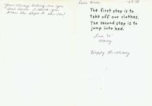 Birthday card addressed to Herb Yellin of the Lord John Press.