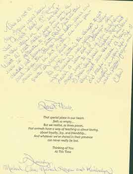 Sympathy card addressed to Herb Yellin of the Lord John Press.