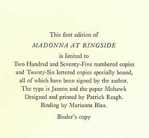 Imagen del vendedor de Madonna At Ringside. Signed. a la venta por Wittenborn Art Books