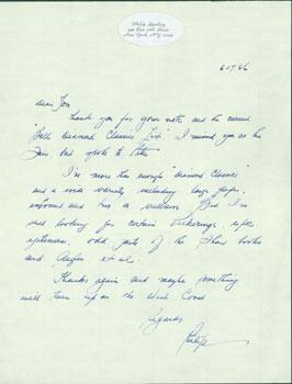 Imagen del vendedor de ALS Philip Sperling to Tom Goldwasser, June 17, 1986. a la venta por Wittenborn Art Books