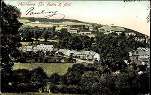 Ansichtskarte / Postkarte Minehead Somerset England, The Parks and Hill, Ortschaft mit Landschaft...