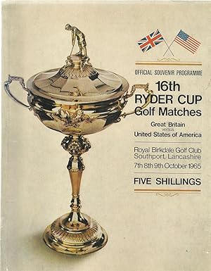 Imagen del vendedor de 16th Ryder Cup Golf Matches. 1965. The Royal Birkdale Golf Club. Official Programme a la venta por Pastsport