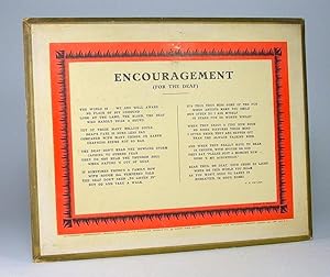 Seller image for Encouragement (For the Deaf)." (Caption Title). (American Acousticon and Dictograph Company). for sale by Librarium of The Hague