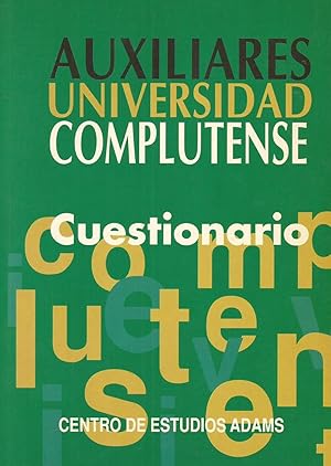 Imagen del vendedor de Auxiliares de la Universidad Complutense de Madrid: Cuestionarios a la venta por Libros Sargantana