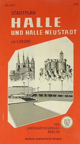 Bild des Verkufers fr Stadtplan Halle und Halle-Neustadt, zum Verkauf von Versandantiquariat Hbald