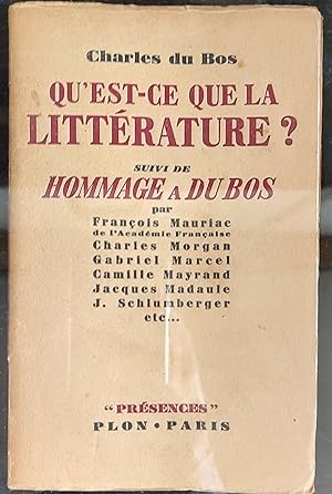 Imagen del vendedor de Qu'est-ce Que La Literature? a la venta por Shore Books