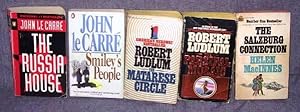 5 Book Lot - Thriller (John le Carre, Robert Ludlum, Helen MacInnes) USED MMPB