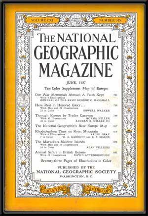 Imagen del vendedor de The National Geographic Magazine, Volume CXI, Number Six (June, 1957) a la venta por Cat's Cradle Books