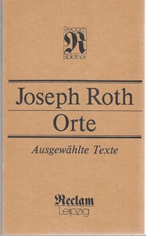 Orte. Ausgewählte Texte (= Reclam-Bibliothek). Hrsg. v. Heinz Czechowski. Mit Widmung des Herausg...