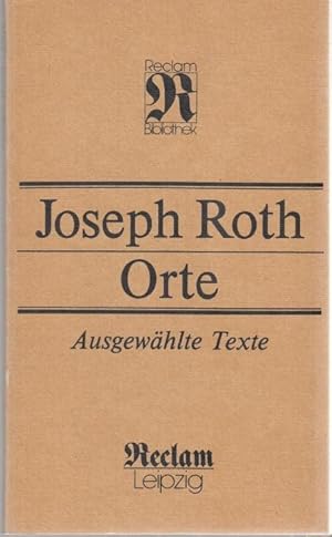 Bild des Verkufers fr Orte. Ausgewhlte Texte (= Reclam-Bibliothek). Hrsg. v. Heinz Czechowski. Mit Widmung des Herausgebers zum Verkauf von Graphem. Kunst- und Buchantiquariat