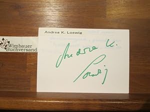 Bild des Verkufers fr Original Autogramm Andrea Kathrin Loewig /// Autogramm Autograph signiert signed signee zum Verkauf von Antiquariat im Kaiserviertel | Wimbauer Buchversand
