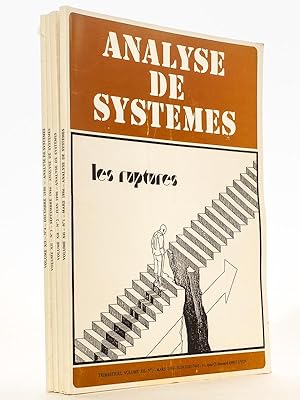 Analyse de systèmes , Vol. XII, Année 1986 complète : N° 1 Mars 1986, Les Ruptures ; N° 2 Juin 19...