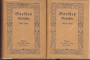 Goethe's Gedichte. Umschlagtitel: Goethes Gedichte. 2 Bände.