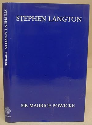 Bild des Verkufers fr Stephen Langton - Being The Ford Lectures Delivered In The University Of Oxford In Hilary Term 1927 zum Verkauf von Eastleach Books