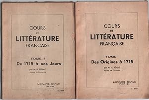 Seller image for Cours de littrature francaise : en 2 tomes ( complet ) for sale by librairie philippe arnaiz
