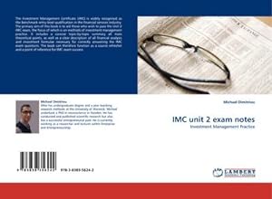 Imagen del vendedor de IMC unit 2 exam notes : Investment Management Practice a la venta por AHA-BUCH GmbH