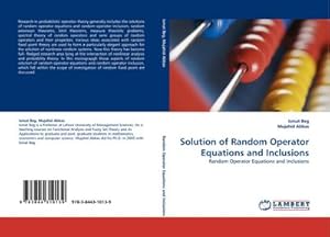 Imagen del vendedor de Solution of Random Operator Equations and Inclusions : Random Operator Equations and Inclusions a la venta por AHA-BUCH GmbH