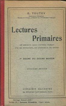 LECTURES PRIMAIRES. 1er DEGRE DU COURS MOYEN.