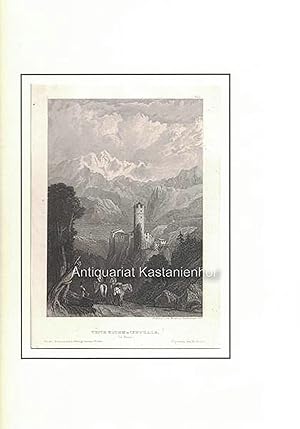 Seller image for Veste Klumm im Innthale in Tyrol - Original-Stahlstich,Aus der Kunstanst. d. Bibliogr. Instit. zu Hildbh. Oben rechts: XXX., for sale by Antiquariat Kastanienhof