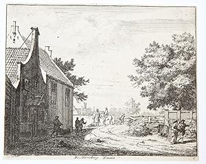 [Antique print, etching] J. v. d. Vinne, De Harreberg Emaus [set: 'Gesiten buyten Haarlem'], ca. ...