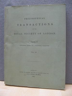 Philosophical Transactions of the Royal Society of London. Series B: Containing Papers of a Biolo...