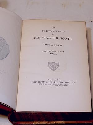 The Poetical Works of Sir Walter Scott with a Memoir. Ten Volumes in Five (British Poets series)