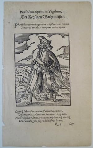 Der Rensigen Wachtmeister. Original Holzschnitt von Jost Amman um 1560. Erste lateinische Ausgabe...