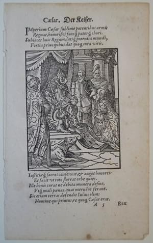 Der Keiser. Original Holzschnitt von Jost Amman um 1560. Erste lateinische Ausgabe des Amman'sche...