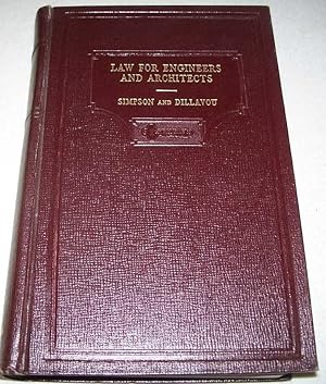 Seller image for Law for Engineers and Architects, Second Edition for sale by Easy Chair Books