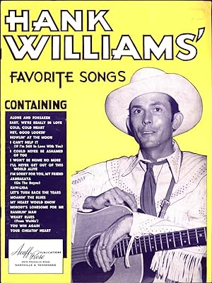 Hank Williams' Favorite Songs (BOOK OF SHEET MUSIC)