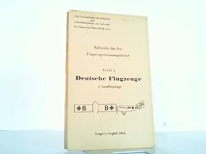Bild des Verkufers fr Falttafeln fr den Flugzeugerkennungsdienst. Tafel 1 Deutsche Flugzeuge a) Landflugzeuge. Ausgabe August 1941. zum Verkauf von Antiquariat Ehbrecht - Preis inkl. MwSt.