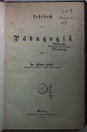 Bild des Verkufers fr Lehrbuch der Pdagogik. zum Verkauf von books4less (Versandantiquariat Petra Gros GmbH & Co. KG)