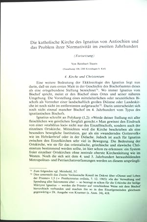 Bild des Verkufers fr Die katholische Kirche des Ignatius von Antiochien und das Problem ihrer Normativitt im zweiten Jahrhundert; Sonderdruck aus: Zeitschrift fr die neutestamentliche Wissenschaft und die Kunde der lteren Kirche; zum Verkauf von books4less (Versandantiquariat Petra Gros GmbH & Co. KG)