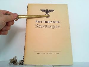 Imagen del vendedor de Programmheft. Staats-Theater Berlin, Schauspielhaus am Gendarmenmarkt. 2. November 1937. a la venta por Antiquariat Ehbrecht - Preis inkl. MwSt.