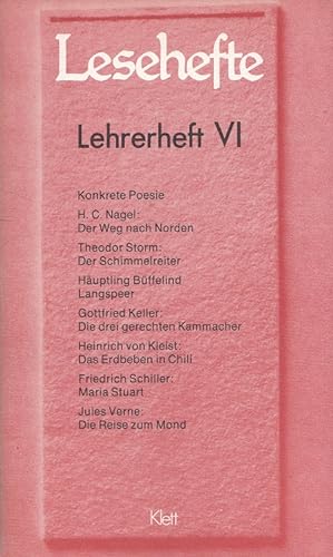 Bild des Verkufers fr Lehrerheft VI Klett Lesehefte - Konkrete Poesie zum Verkauf von Versandantiquariat Nussbaum