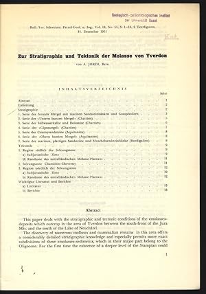 Zur Stratigraphie und Tektonik der Molasse von Yverdon. Bull. Ver. Schweizer. Petrol-Geol. u. Ing...