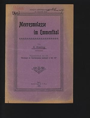 Bild des Verkufers fr Meeresmolasse im Emmenthal. Separatabdruck aus den Mitteilungen der Naturforschenden Gesellschaft in Bern 1901. zum Verkauf von Antiquariat Bookfarm