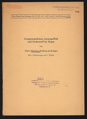 Immagine del venditore per Graupensandrinne, Juranagelfluh und Deckentuff im Hegau. Ber. Naturf. Ges. Freiburg. i. Br., 51, S. 245-260, 1961. venduto da Antiquariat Bookfarm